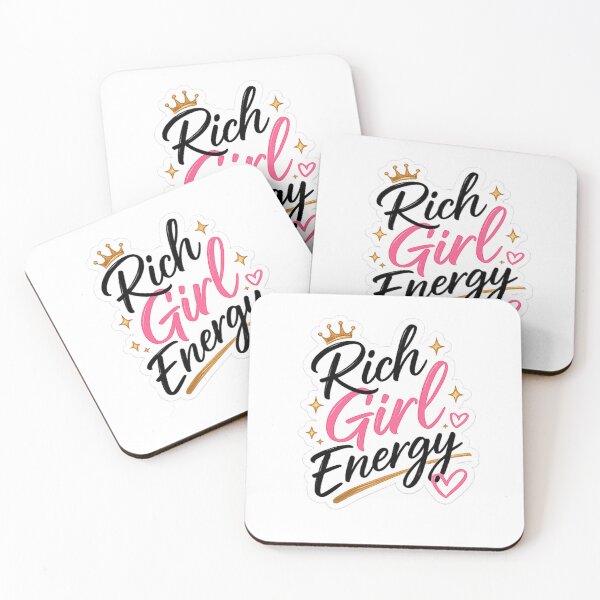 Item preview, Rich Girl Energy Quote Sticker | Boss Babe Aesthetic Typography Design designed and sold by Artbysarmina.