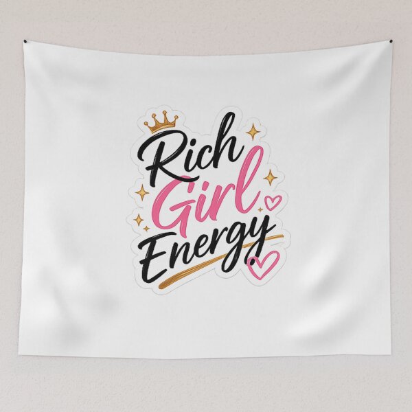 Item preview, Rich Girl Energy Quote Sticker | Boss Babe Aesthetic Typography Design designed and sold by Artbysarmina.