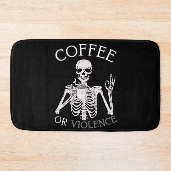 Item preview, coffee or violence simple classic design designed and sold by OldSkullDesigns.