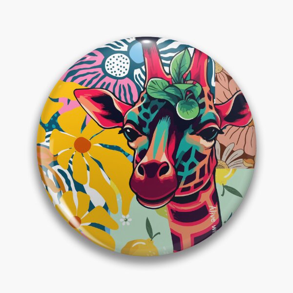 Item preview, Wild in Bloom — Tropical Giraffe Print designed and sold by Bottled Sunshine Studio.