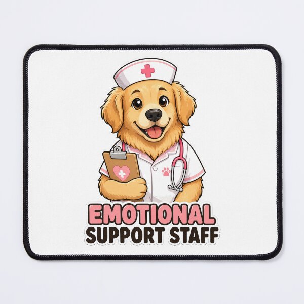 Item preview, Emotional Support Dog Nurse Cute Therapy Dog Funny Nurse Dog Pet Lover Gift designed and sold by ArtByTripti.