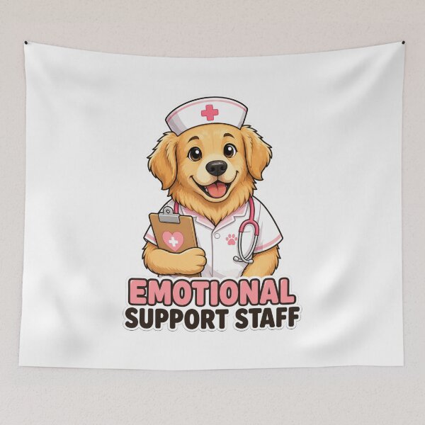 Item preview, Emotional Support Dog Nurse Cute Therapy Dog Funny Nurse Dog Pet Lover Gift designed and sold by ArtByTripti.