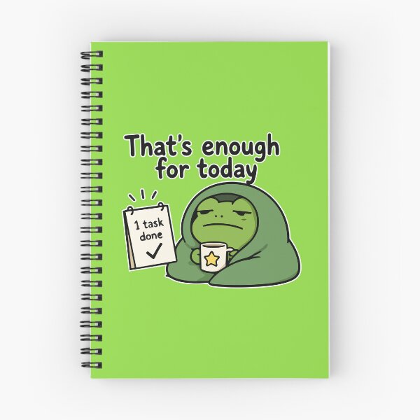 Item preview, Lazy Chaos Frog Sticker Thats Enough for Today Cute Frog Meme designed and sold by Olivra.