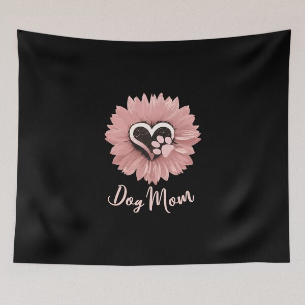 Item preview, Dog mom pink sunflower paw print designed and sold by OlyvieArt.