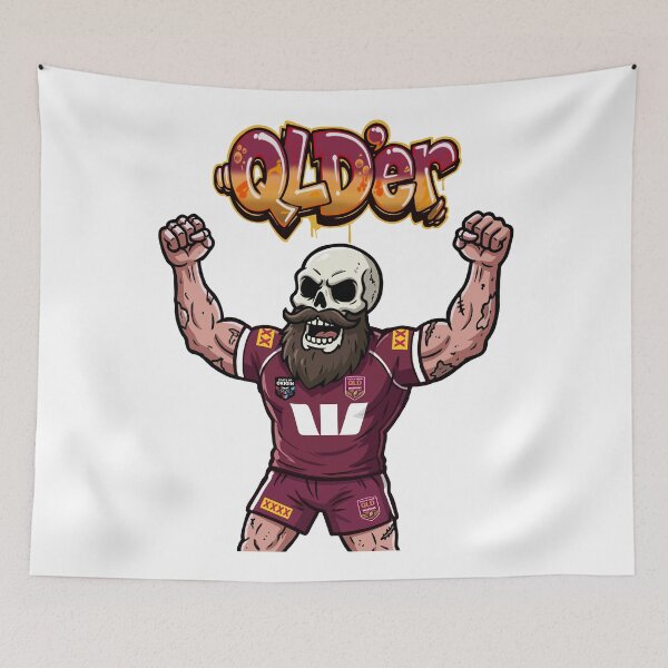 Item preview, Queenslander State of Origin designed and sold by Fake Heston’s Scribble Emporium.