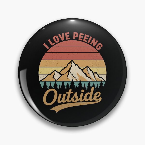 Item preview, I Love Peeing Outside Vintage Mountain Retro Humor designed and sold by RareBunny.