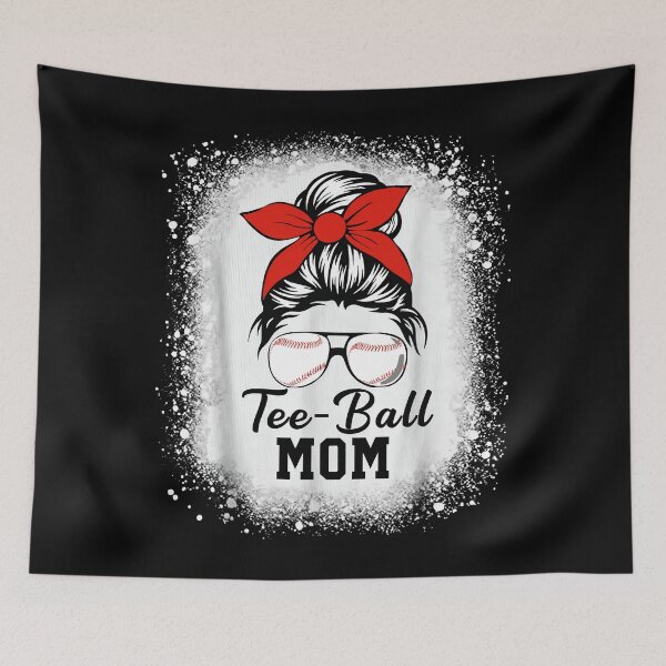 Item preview, Messy Bun Tee Ball Mom Shirt designed and sold by LashondaGreen89.