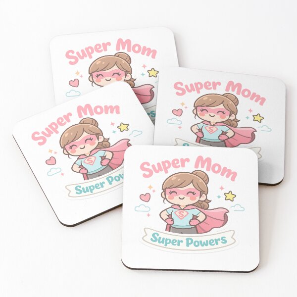 Item preview, Super Mom Sticker — Mothers Day Gift Superhero Mom Kawaii Cape Cute Mother Appreciation Decal designed and sold by CosyCush.