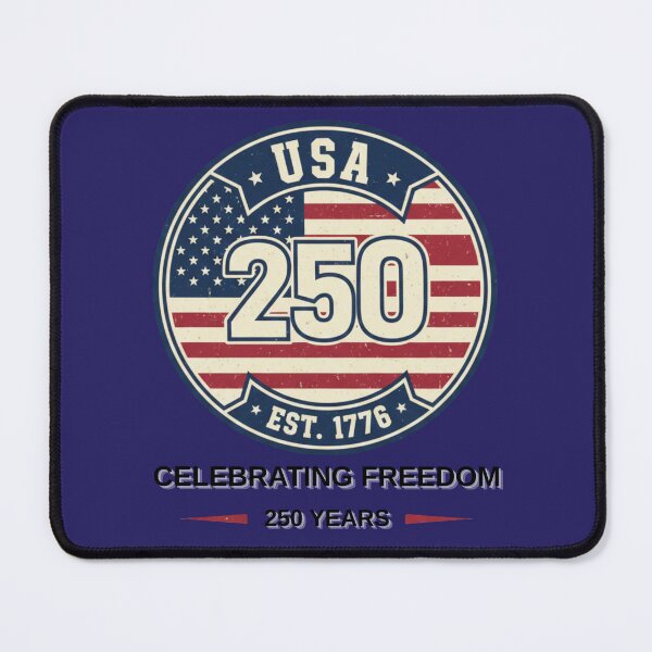 Item preview, USA 250 Years Celebrating Freedom - Est. 1776 Sestercentennial Anniversary Round Badge Tshirt designed and sold by MojNetSerwis WWK.