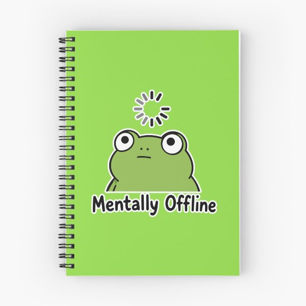 Item preview, Lazy Chaos Frog Mentally Offline Sticker Cute Frog Meme Design designed and sold by Olivra.