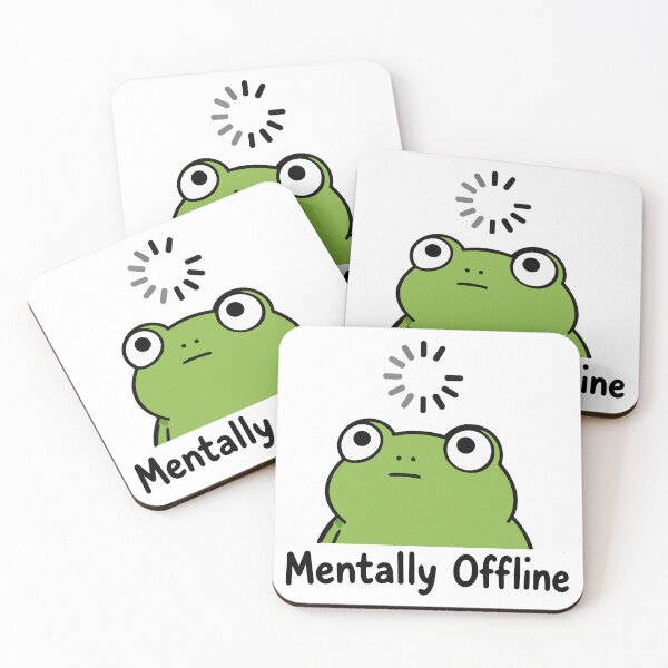 Item preview, Lazy Chaos Frog Mentally Offline Sticker Cute Frog Meme Design designed and sold by Olivra.