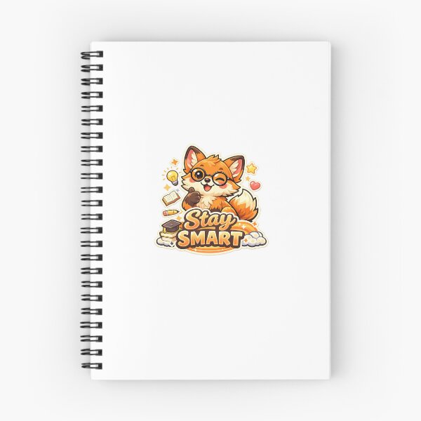 Item preview, Stay Smart Fox Sticker | Cute Kawaii Motivation designed and sold by CutePrintCorner.