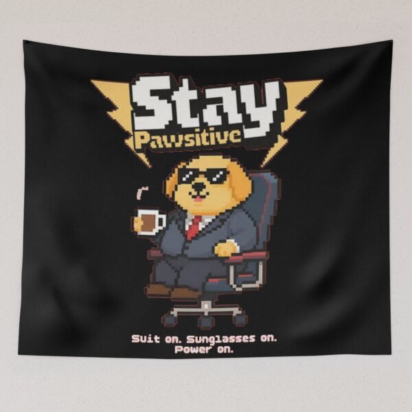 Item preview, Stay Pawsitive – Cute Motivational Puppy Pun Art designed and sold by GenZFashion000.