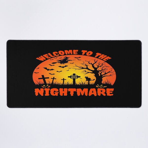 Item preview, Welcome to the Nightmare Spooky Halloween Art | Witch Bats Graveyard Moon Horror Aesthetic designed and sold by Bright Nest Studio.
