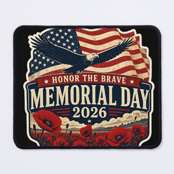 Item preview, Honor the Brave Memorial Day 2026 – Vintage Patriotic Poppy Art | USA Military Tribute Design designed and sold by irfanshikh.
