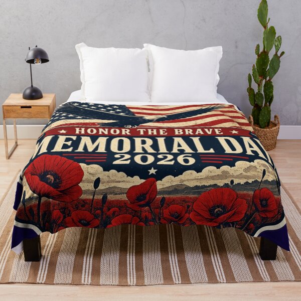 Item preview, Honor the Brave Memorial Day 2026 – Vintage Patriotic Poppy Art | USA Military Tribute Design designed and sold by irfanshikh.