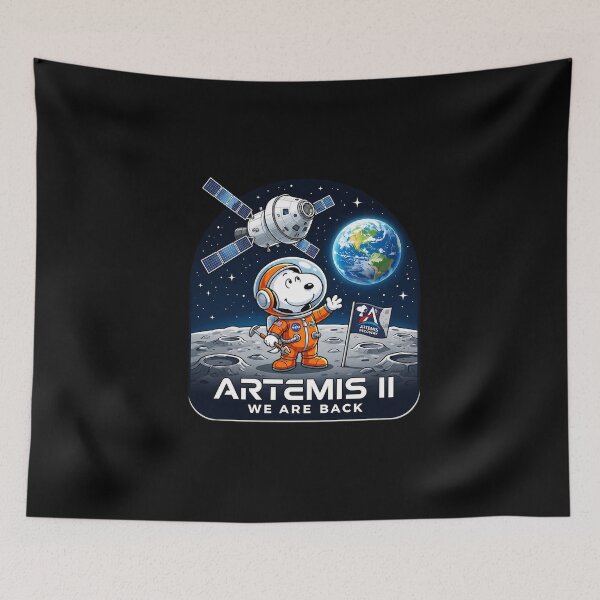 Item preview, Artemis II Shirt, Cute Dog Journey Around the Moon, Space Exploration designed and sold by TGonlinestore.