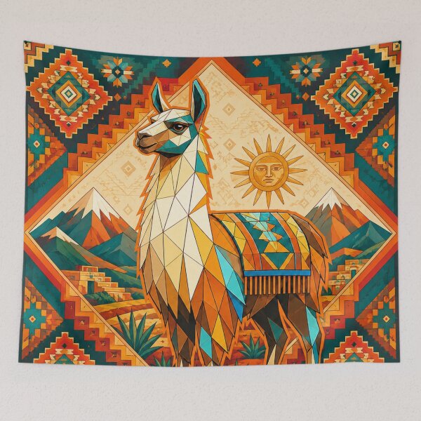 Item preview, Andean Llama of Peru and Bolivia designed and sold by PixelsTelas.
