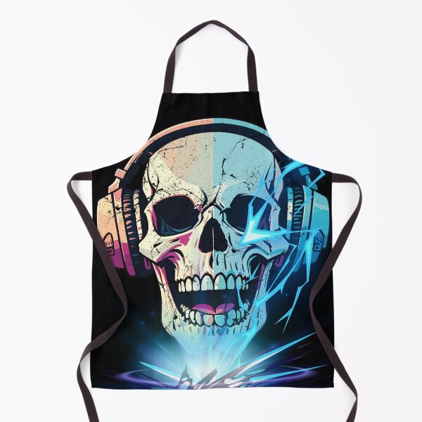 Item preview, Cyber Skull DJ – Electric Beats & Neon Lightning designed and sold by PiksyPiksyArt.