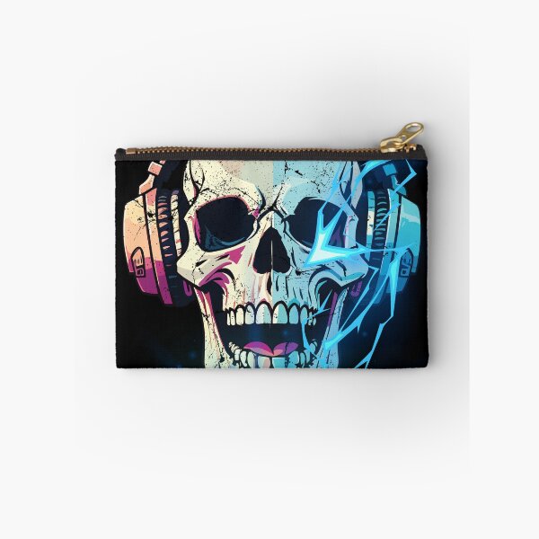 Item preview, Cyber Skull DJ – Electric Beats & Neon Lightning designed and sold by PiksyPiksyArt.