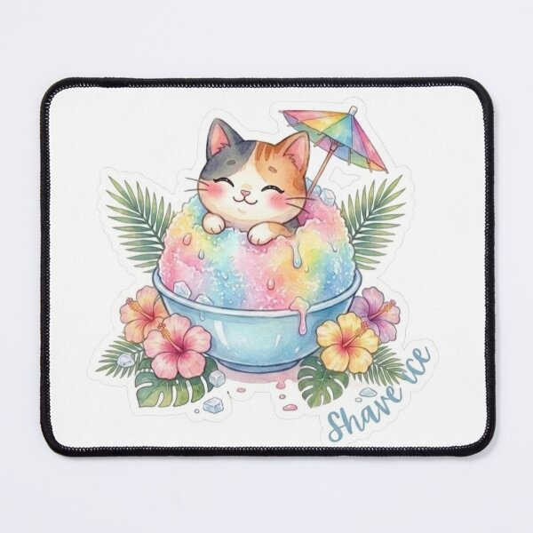 Item preview, Kawaii Cat Shave Ice - Rainbow Hawaiian Snow Cone designed and sold by LaniDigitalNook.
