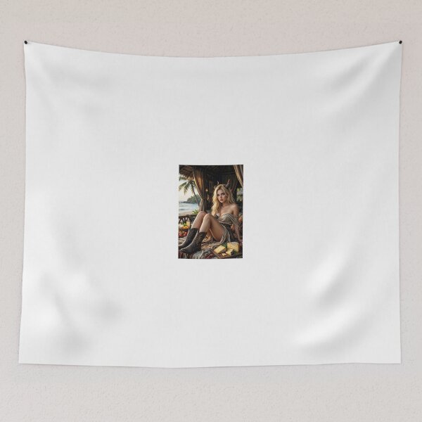 Item preview, Blonde Elf with Cheese on Tropical Beach designed and sold by CathryneDelamort.
