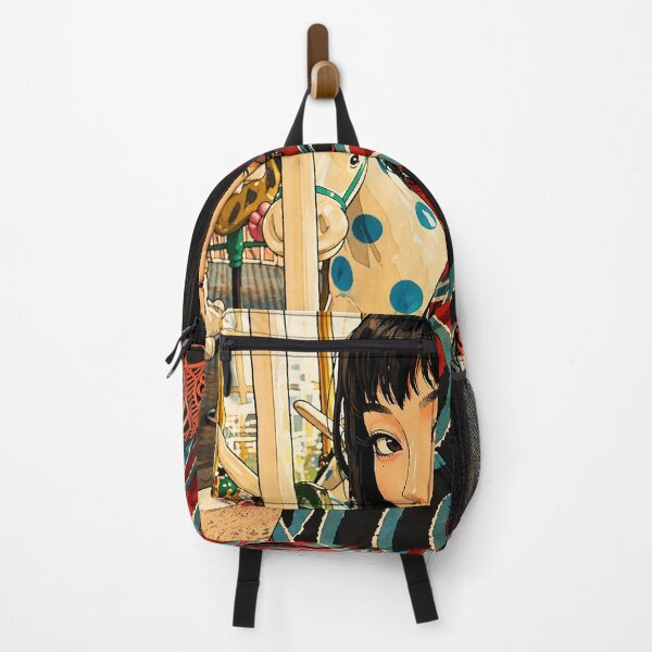 Item preview, Retro Carousel Kimono Girl – Japanese Anime Aesthetic Art Print designed and sold by clipboxjp.
