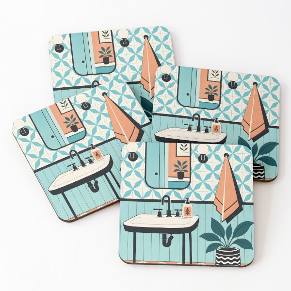 Item preview, Clean Lines – Modern Bathroom Interior Art designed and sold by CreativePrints3.