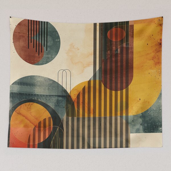 Item preview, Mid-Century Watercolor Modern Abstract - Vintage Earth Tone - Retro Modernist Art designed and sold by GrinGalore.