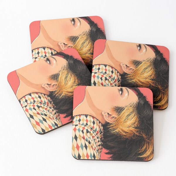 Item preview, Neon Harlequin Dream – Retro Anime Fashion Portrait designed and sold by clipboxjp.