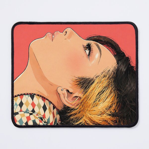 Item preview, Neon Harlequin Dream – Retro Anime Fashion Portrait designed and sold by clipboxjp.