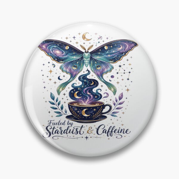 Item preview, Stardust Caffeine Moth Coffee Moon Art designed and sold by InkNovaLab.