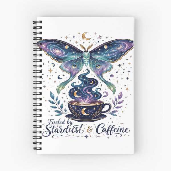 Artikelvorschau, Sternenstaub Koffein Motte Kaffee Mond Kunst entworfen und verkauft von InkNovaLab.