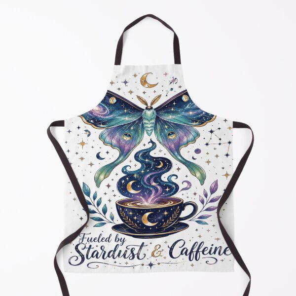 Item preview, Stardust Caffeine Moth Coffee Moon Art designed and sold by InkNovaLab.