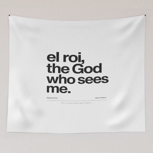 Item preview, El Roi The God Who Sees Me | Minimalist Christian Typography Design Inspired by Genesis 16:13 designed and sold by Bright Nest Studio.