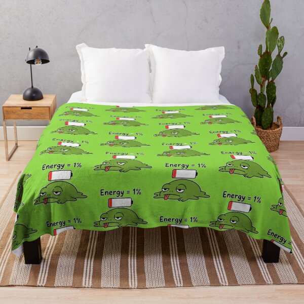 Item preview, Lazy Chaos Frog 'Energy 1%' - Cute Low Energy Frog Meme designed and sold by Olivra.