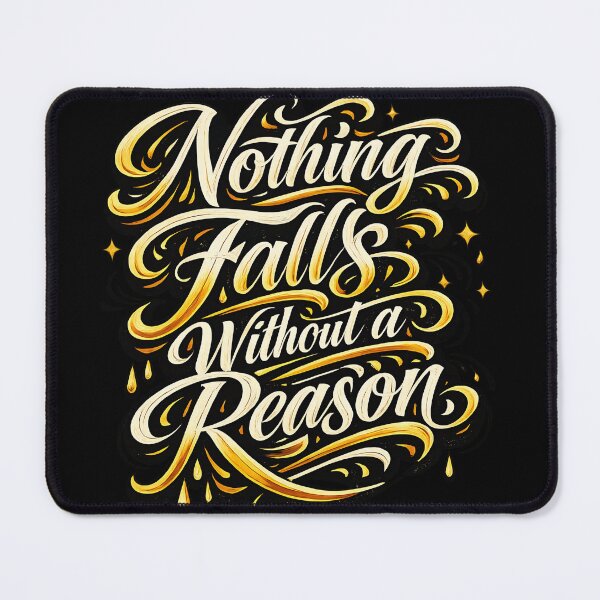 Item preview, Nothing Falls Without a Reason – Elegant Calligraphy Typography T-Shirt designed and sold by XxZainStylexX.