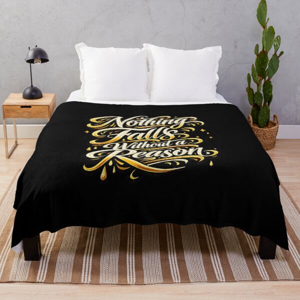 Item preview, Nothing Falls Without a Reason – Elegant Calligraphy Typography T-Shirt designed and sold by XxZainStylexX.