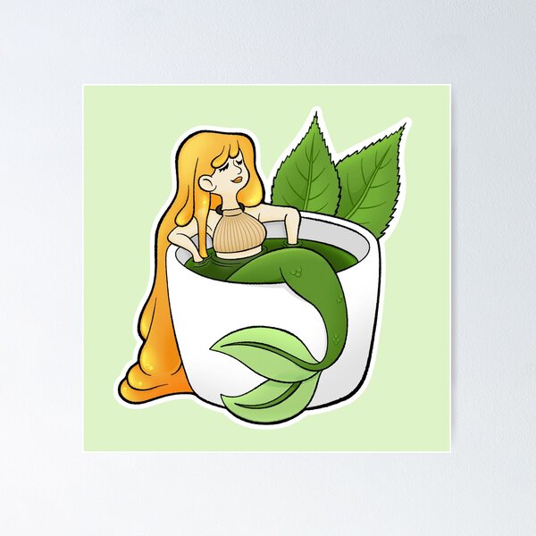 Item preview, Green Tea Matcha Mermaid designed and sold by Stale-Cupcake-Scribbles.