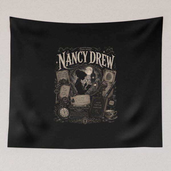 Item preview, Nancy Drew Dark Academia Detective Art | Vintage Mystery Gothic Illustration designed and sold by ThreadTheory976.