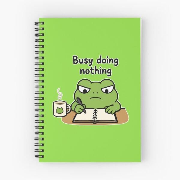 Item preview, Lazy Chaos Frog 'Busy Doing Nothing' Funny Cute Frog Meme designed and sold by Olivra.