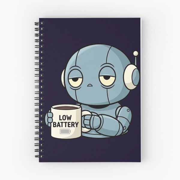 Item preview, Tired Robot with Low Battery Mug designed and sold by ChaosNest.