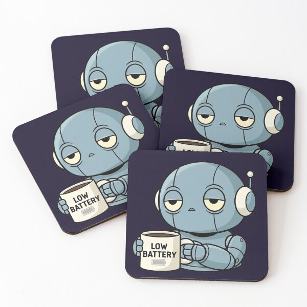 Item preview, Tired Robot with Low Battery Mug designed and sold by ChaosNest.