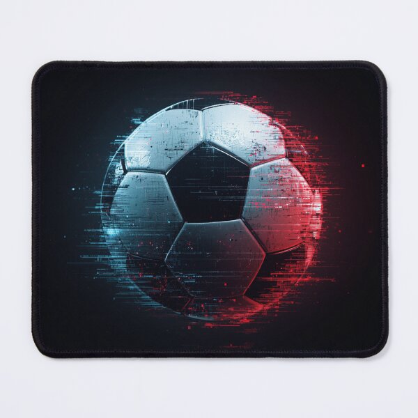 Item preview, Glitch Soccer Energy – Cyber Football Design designed and sold by Pigmentra.
