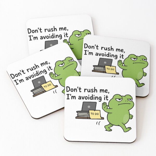 Item preview, Lazy Chaos Frog Im Avoiding It Sticker Funny Frog Meme designed and sold by Olivra.