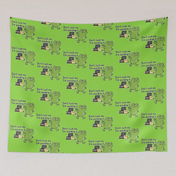 Item preview, Lazy Chaos Frog Im Avoiding It Sticker Funny Frog Meme designed and sold by Olivra.