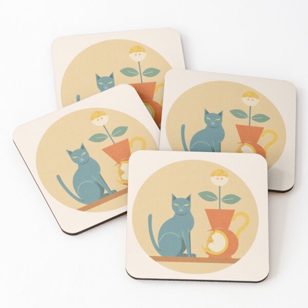 Item preview, Cute Mid Century Modern Cat Minimal Design designed and sold by mellow-koko.