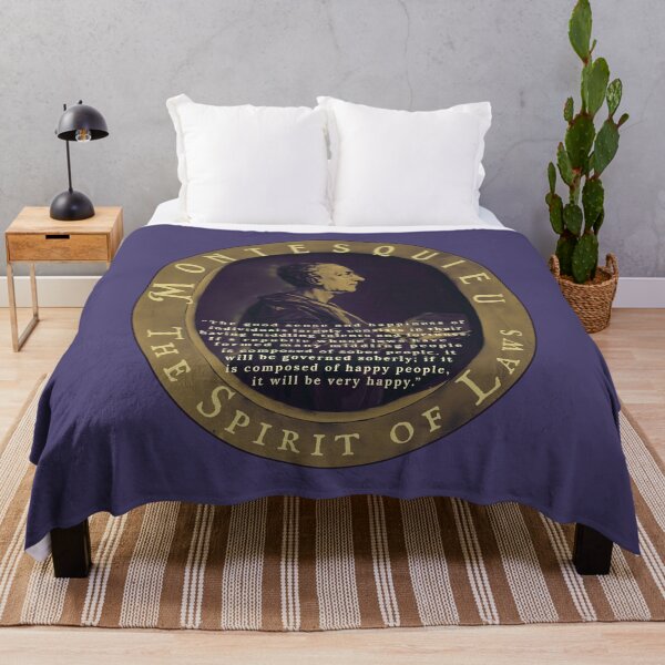 Item preview, Montesquieu quote: The good sense and happiness of individuals largely consists in their having middling talents and fortunes.  designed and sold by artbleed.