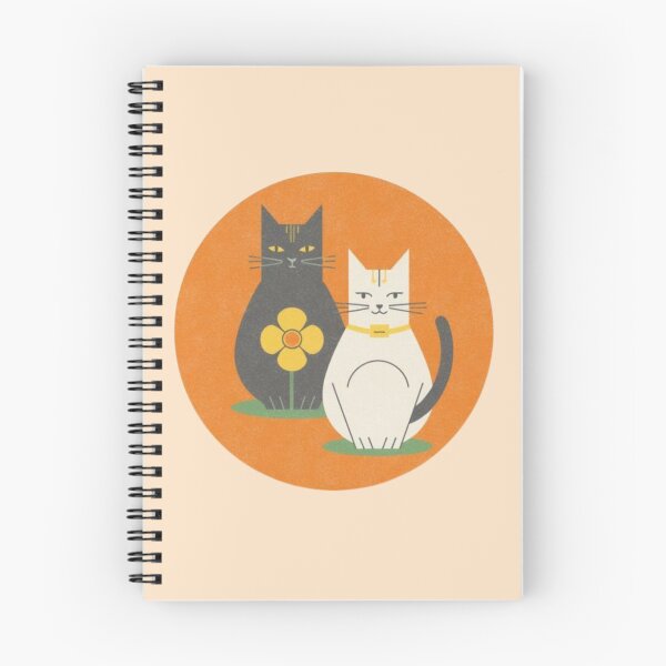 Item preview, Cute Mid Century Modern Floral Cats designed and sold by mellow-koko.
