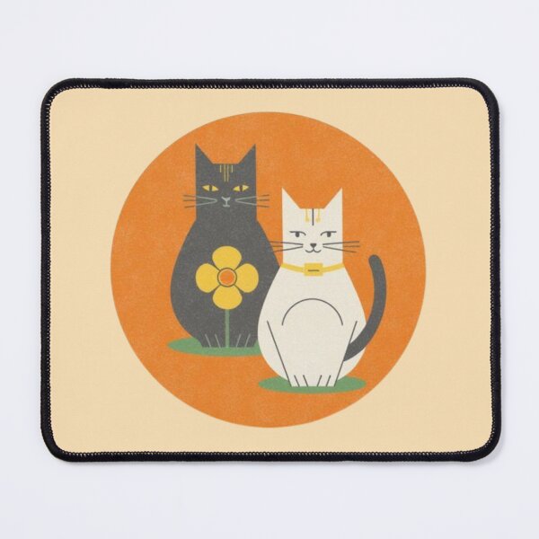Item preview, Cute Mid Century Modern Floral Cats designed and sold by mellow-koko.
